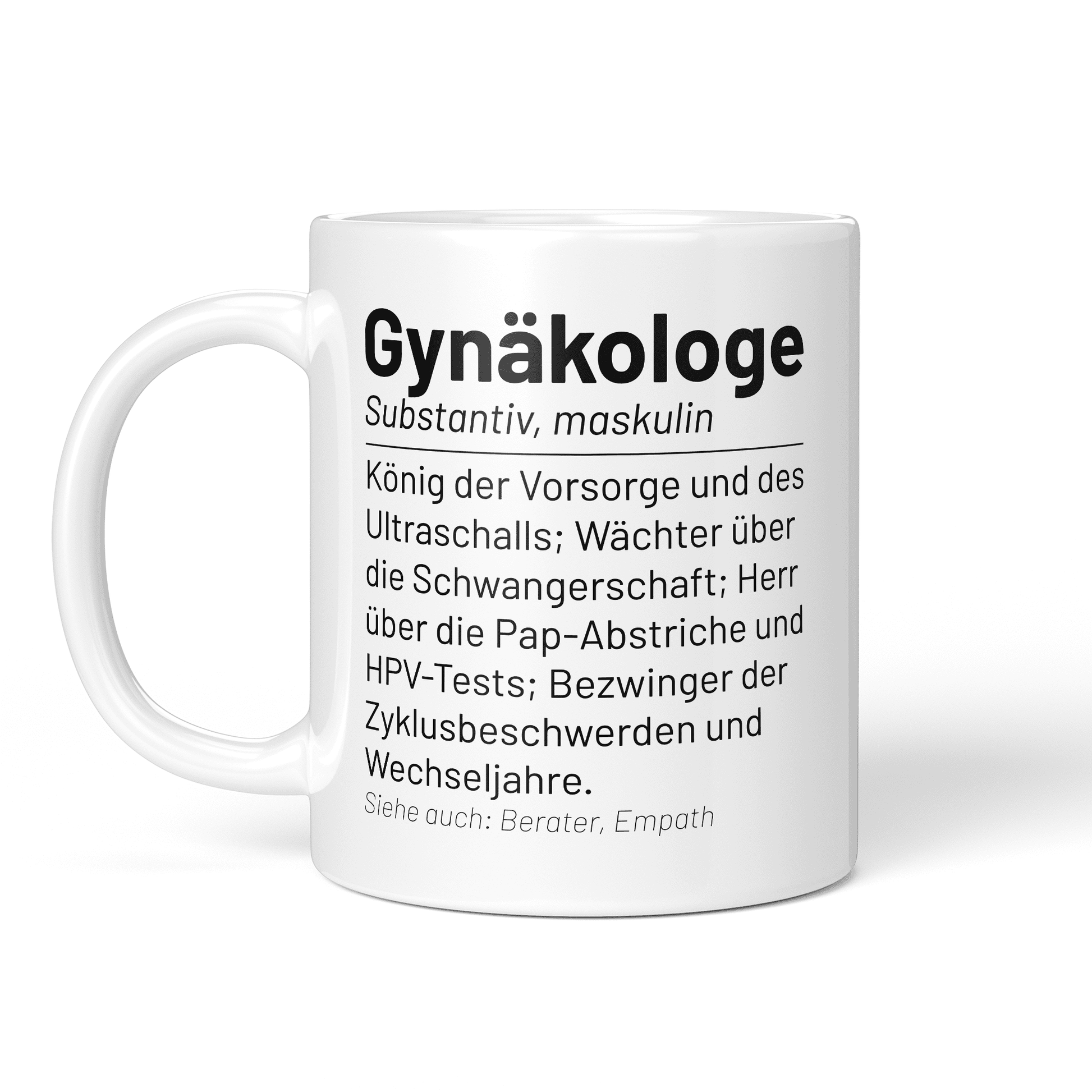 CupHaven® Gynäkologie Tasse - Wörterbuch "Gynäkologe" - Geschenk für Gynäkologen, Gynäkologinnen und Frauenärzte