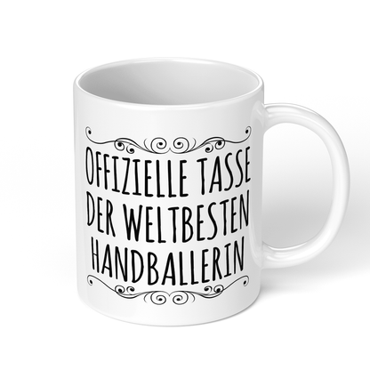 CupHaven® Handball Tasse - Weltbeste Handballerin - Geschenk für Handballer und Handballerinnen