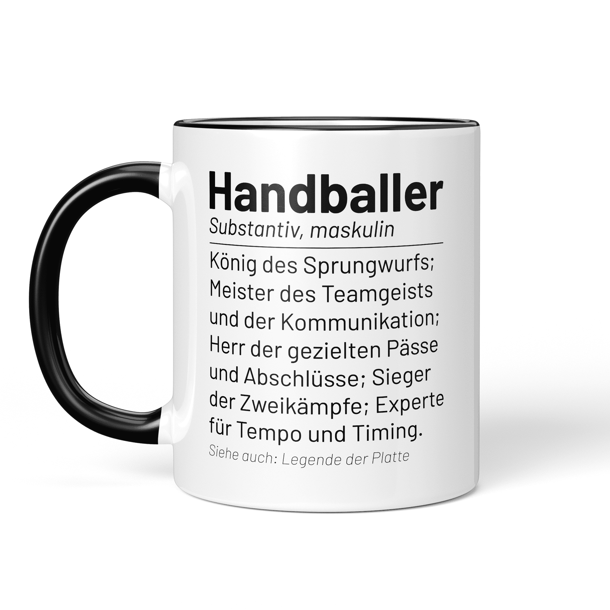 CupHaven® Handball Tasse - Wörterbuch "Handballer" - Geschenk für Handballer und Handballerinnen