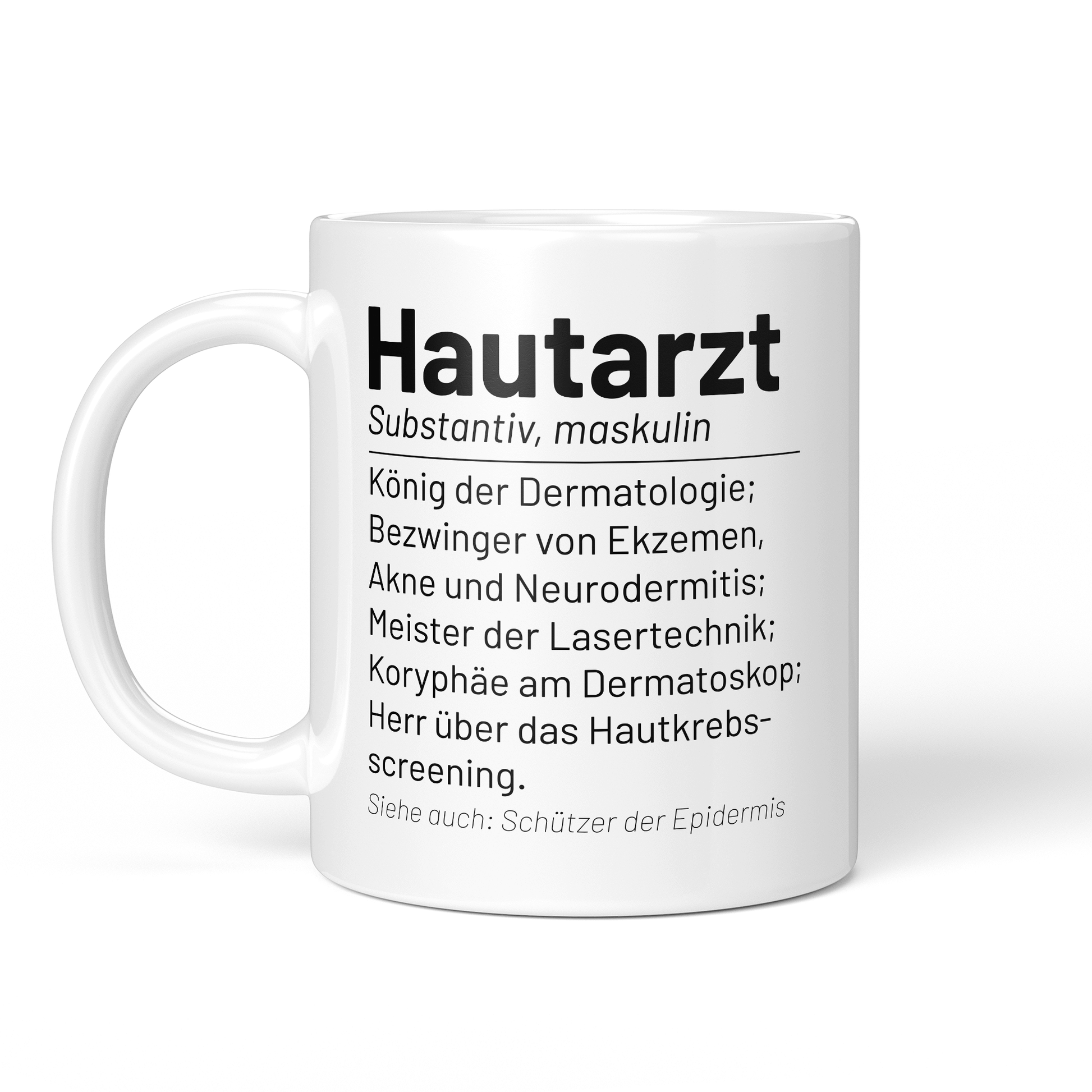 CupHaven® Hautarzt Tasse - Wörterbuch "Hautarzt" - Geschenk für Hautärzte und Hautärztinnen