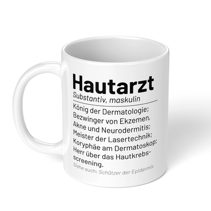 CupHaven® Hautarzt Tasse - Wörterbuch "Hautarzt" - Geschenk für Hautärzte und Hautärztinnen