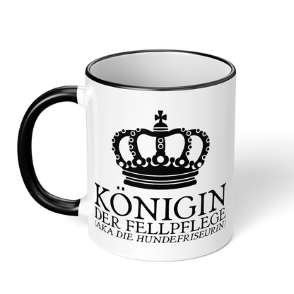 CupHaven® Hundefriseur Tasse - Königin der Fellpflege (aka die Hundefriseurin) - Geschenk für Hundefriseure und Hundefriseurinnen
