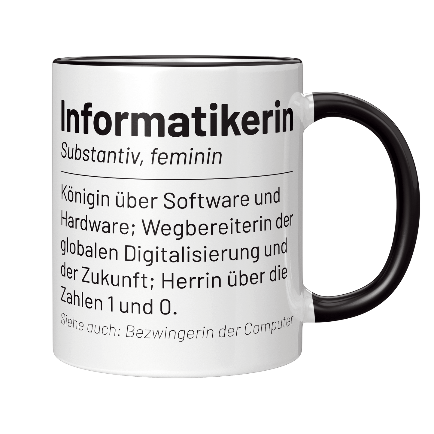 Informatiker Tasse - Wörterbucheintrag "Informatikerin" (Informatik, Geschenk)