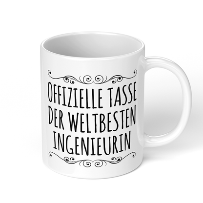 CupHaven® Ingenieur Tasse - Weltbeste Ingenieurin - Geschenk für Ingenieure und Ingenieurinnen