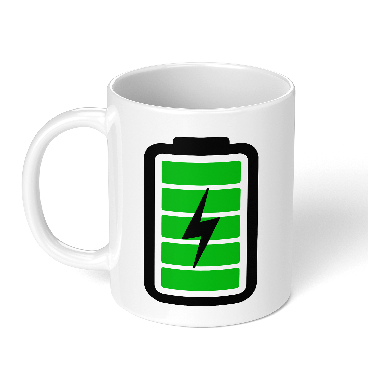CupHaven® Kaffeeliebhaber Tasse - Akku vollgeladen - Geschenk für leidenschaftliche Kaffeetrinker