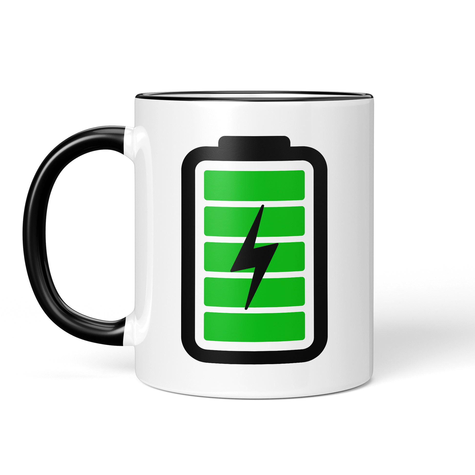 CupHaven® Kaffeeliebhaber Tasse - Akku vollgeladen - Geschenk für leidenschaftliche Kaffeetrinker