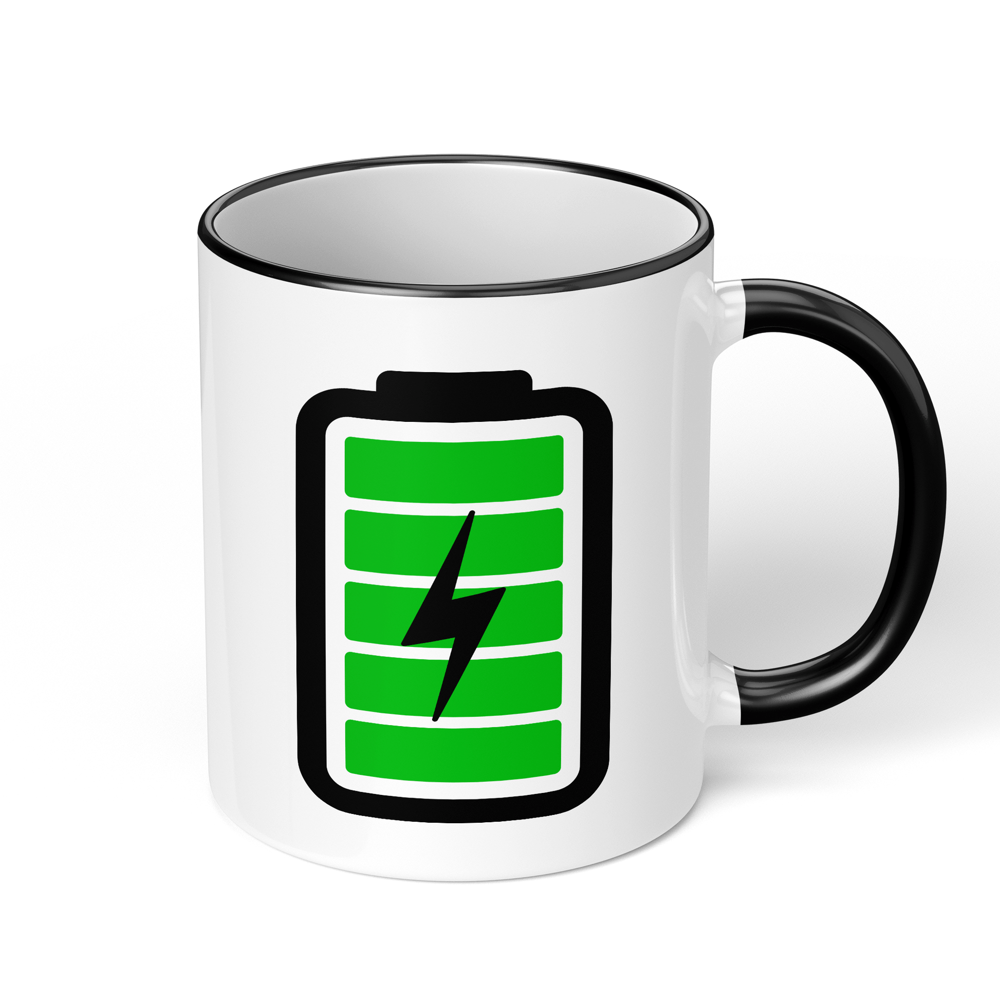 CupHaven® Kaffeeliebhaber Tasse - Akku vollgeladen - Geschenk für leidenschaftliche Kaffeetrinker