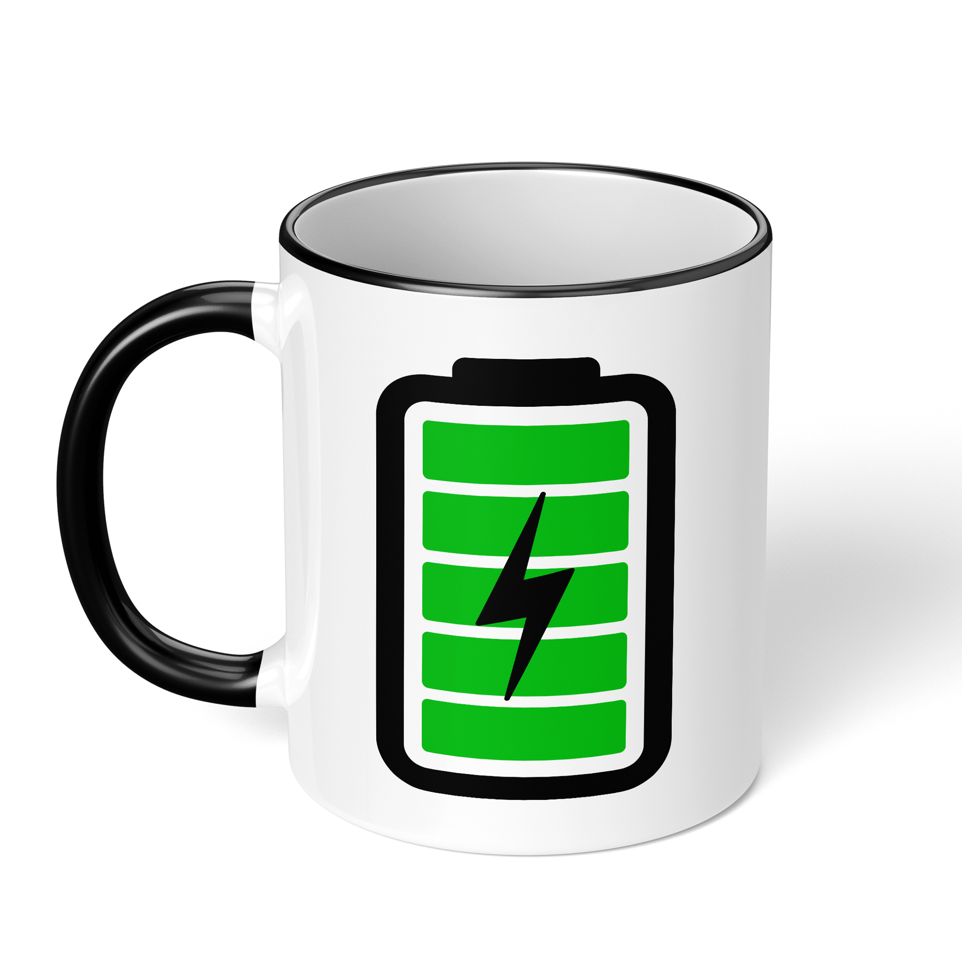 CupHaven® Kaffeeliebhaber Tasse - Akku vollgeladen - Geschenk für leidenschaftliche Kaffeetrinker