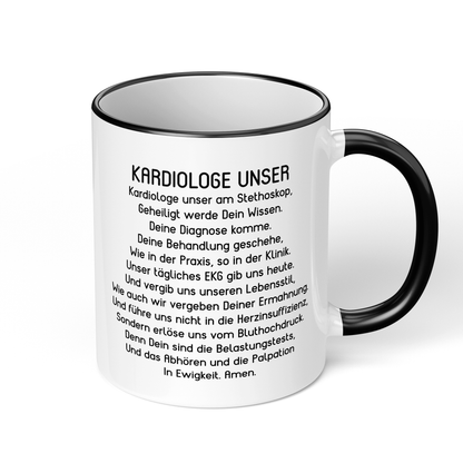 CupHaven® Kardiologie Tasse - "Kardiologe Unser"-Gebet - Geschenk für Kardiologen und Kardiologinnen