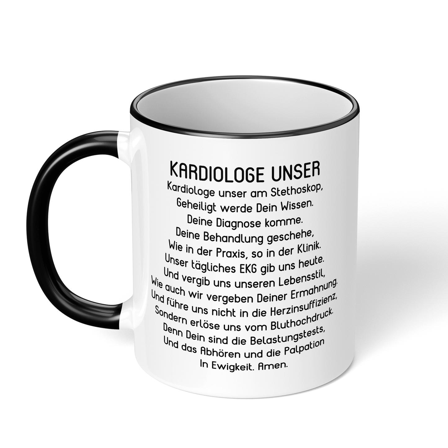 CupHaven® Kardiologie Tasse - "Kardiologe Unser"-Gebet - Geschenk für Kardiologen und Kardiologinnen