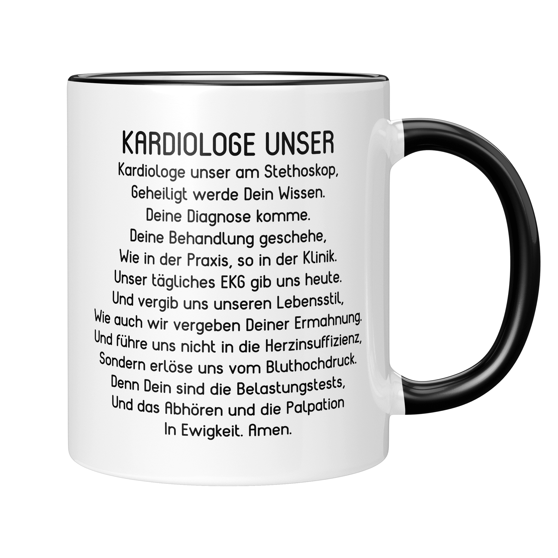 Kardiologie Tasse - "Kardiologe Unser"-Gebet (Kardiologin, Geschenk)