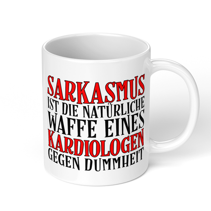 CupHaven® Kardiologie Tasse - Sarkasmus eines Kardiologen - Geschenk für Kardiologen und Kardiologinnen