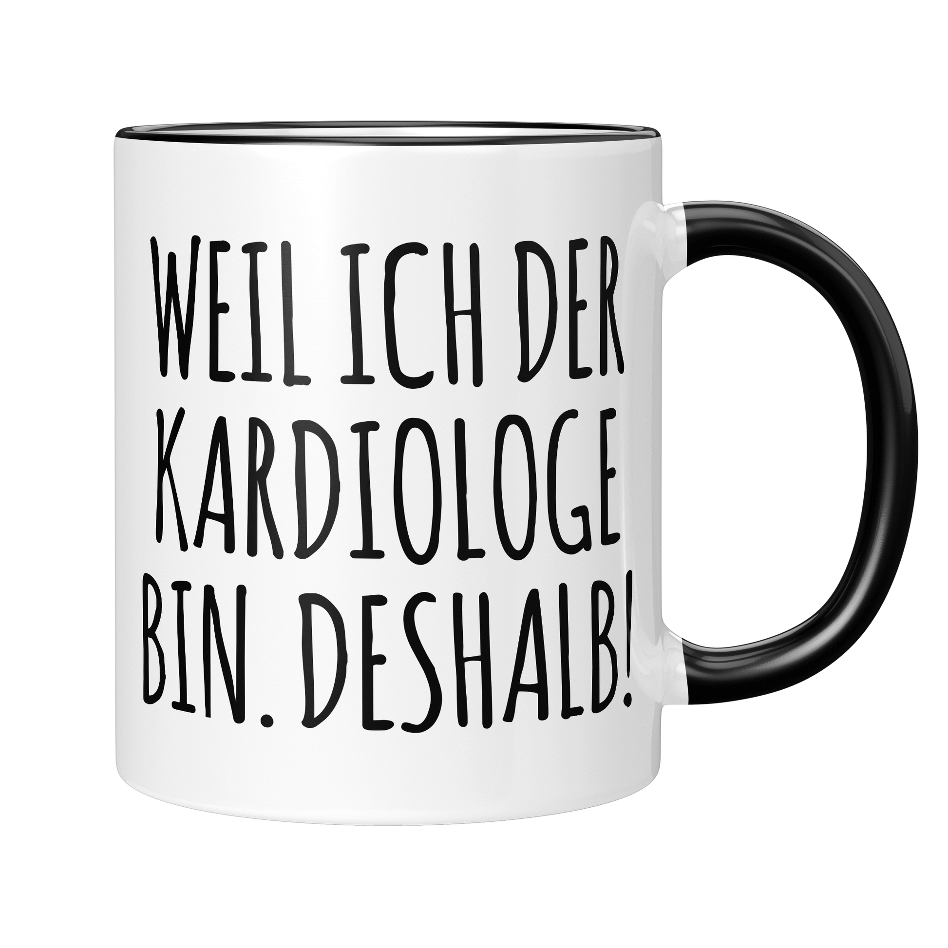 CupHaven® Kardiologie Tasse - Weil ich der Kardiologe bin. Deshalb! - Geschenk für Kardiologen und Kardiologinnen