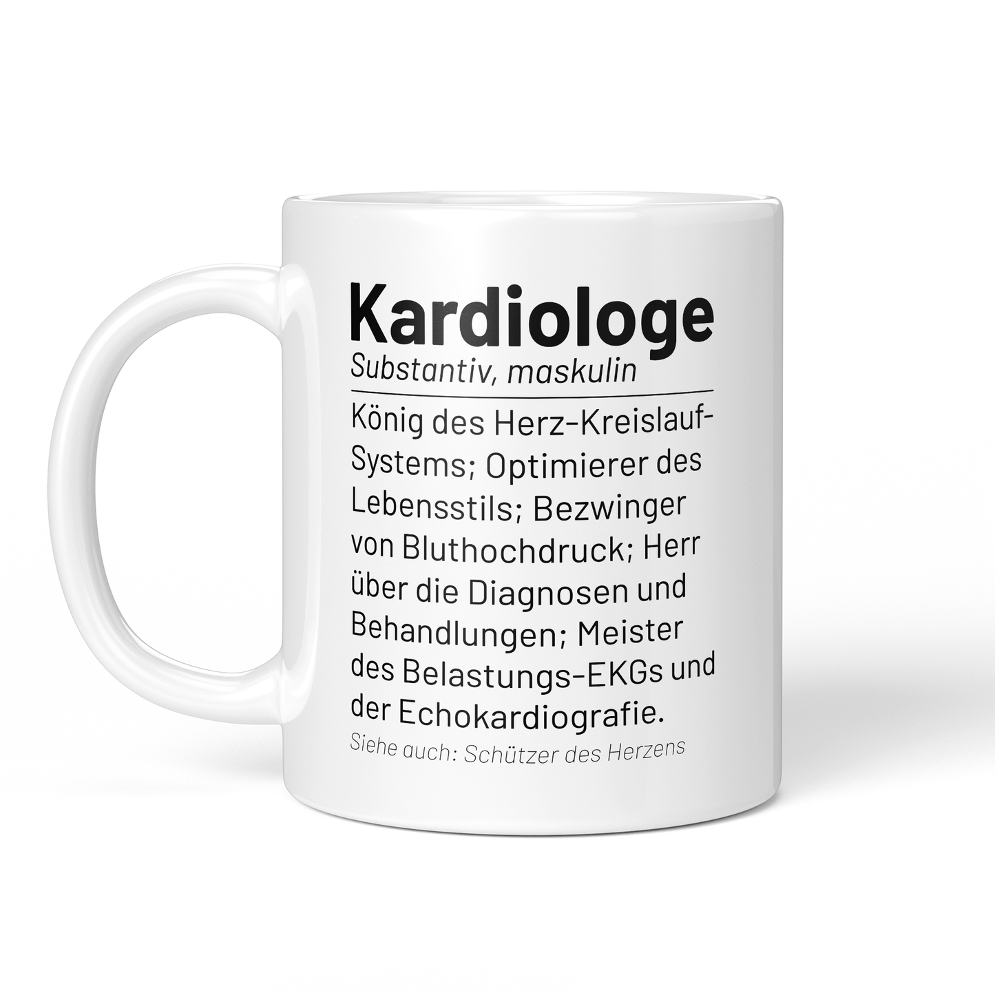 CupHaven® Kardiologie Tasse - Wörterbuch "Kardiologe" - Geschenk für Kardiologen und Kardiologinnen