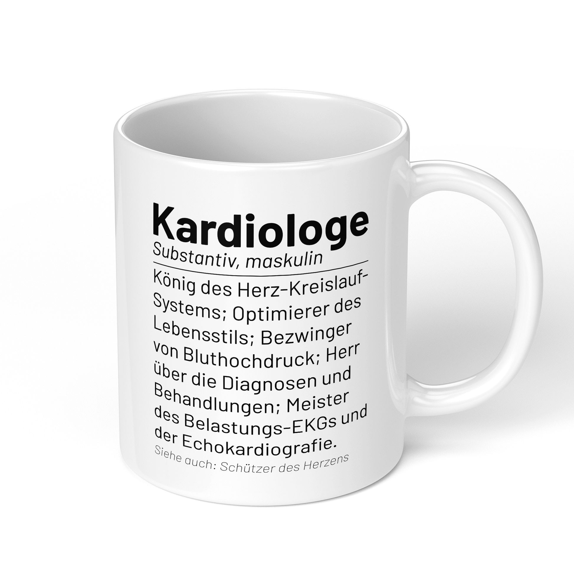 CupHaven® Kardiologie Tasse - Wörterbuch "Kardiologe" - Geschenk für Kardiologen und Kardiologinnen