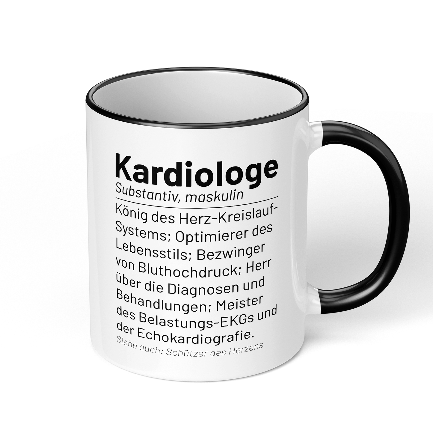 CupHaven® Kardiologie Tasse - Wörterbuch "Kardiologe" - Geschenk für Kardiologen und Kardiologinnen