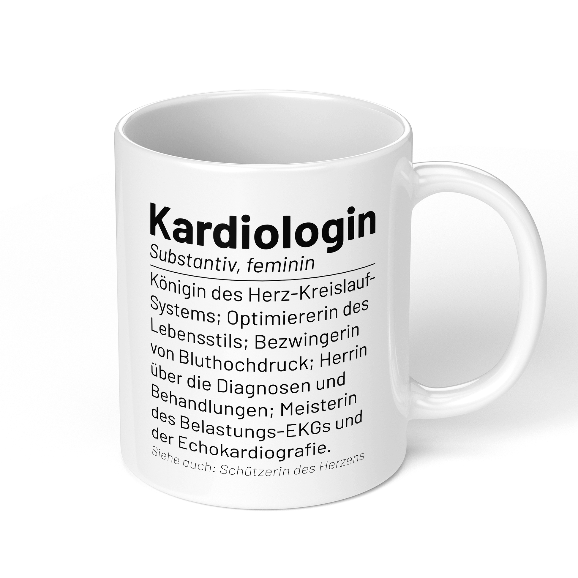 CupHaven® Kardiologie Tasse - Wörterbuch "Kardiologin" - Geschenk für Kardiologen und Kardiologinnen