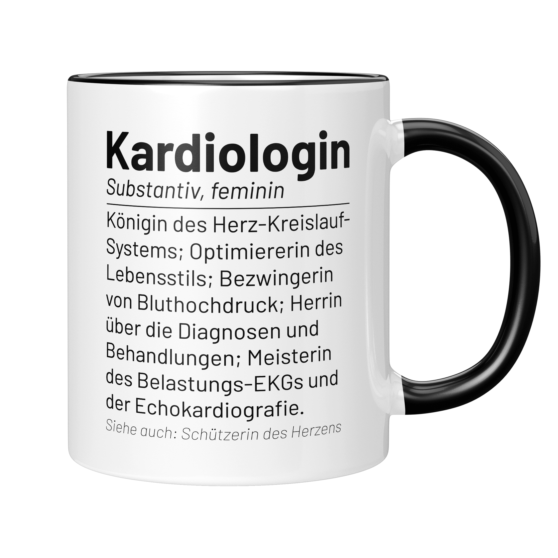 CupHaven® Kardiologie Tasse - Wörterbuch "Kardiologin" - Geschenk für Kardiologen und Kardiologinnen