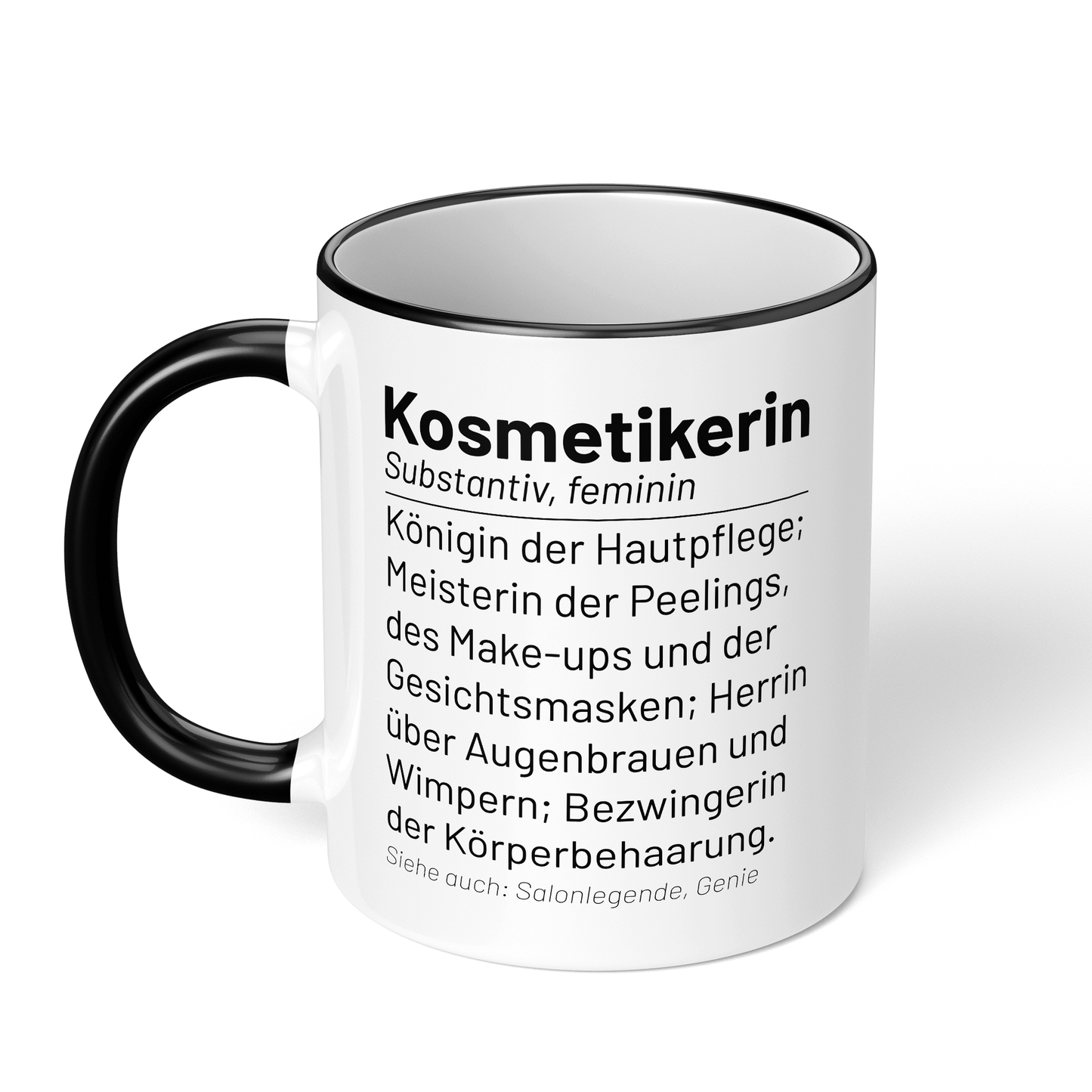 CupHaven® Kosmetikerin Tasse - Wörterbuch "Kosmetikerin" - Geschenk für Kosmetikerinnen und Kosmetiker