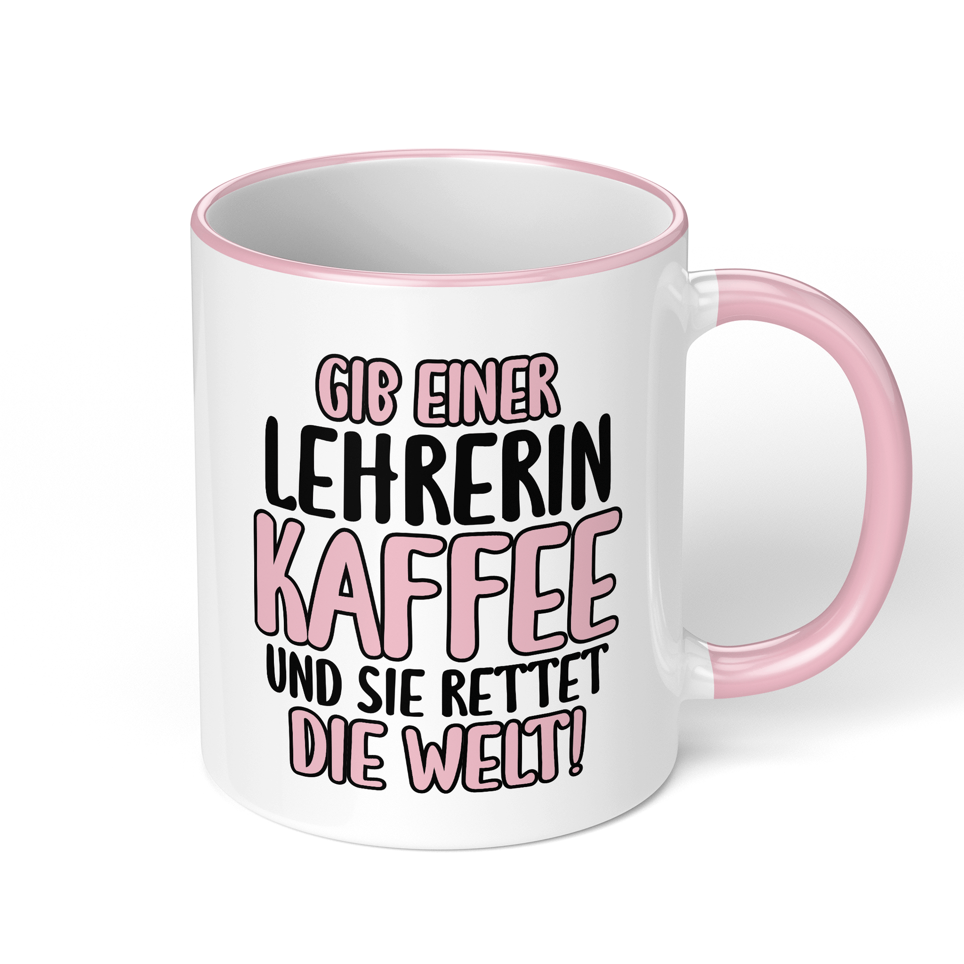 CupHaven® Lehrer Tasse - Gib einer Lehrerin Kaffee und sie rettet die Welt! - Geschenk für Lehrer und Lehrerinnen