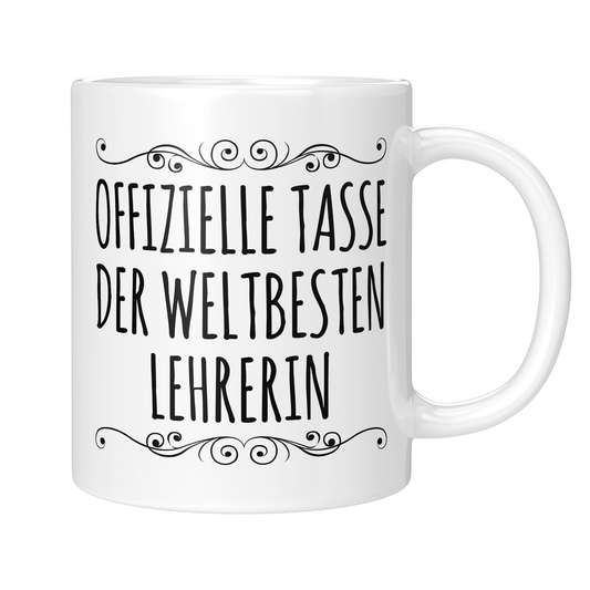 CupHaven® Lehrer Tasse - Weltbeste Lehrerin - Geschenk für Lehrer und Lehrerinnen