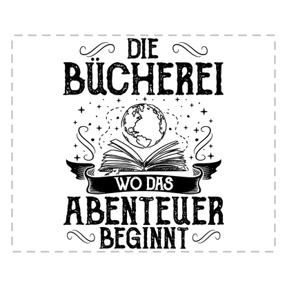 Lesen Tasse - Wo das Abenteuer beginnt (Bücherei, Bücherwurm, Leseratte, Leser, Geschenk)