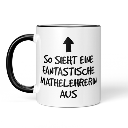 CupHaven® Mathelehrer Tasse - Fantastische Mathelehrerin - Geschenk für Mathelehrer und Mathelehrerinnen