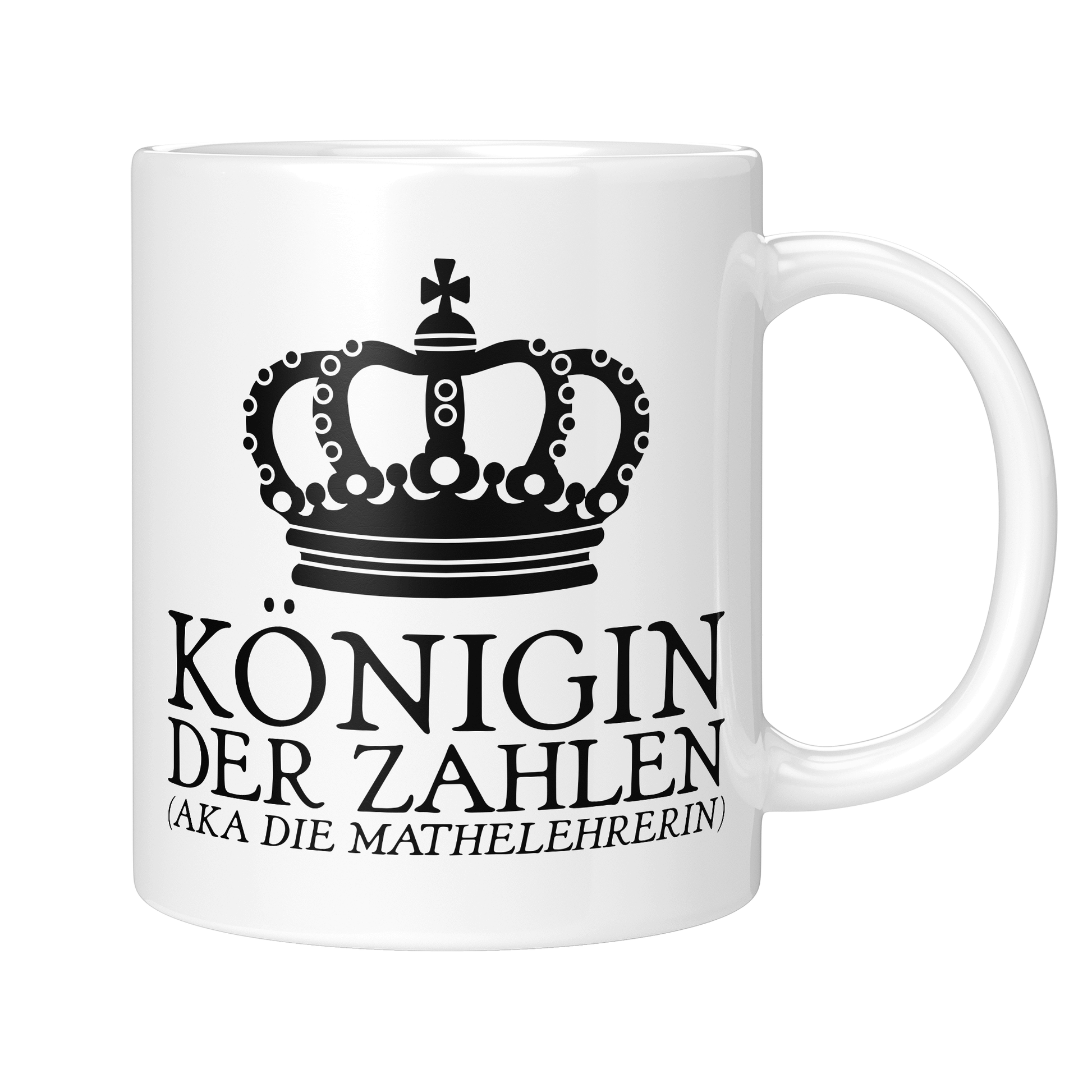 CupHaven® Mathelehrer Tasse - Königin der Zahlen (aka die Mathelehrerin) - Geschenk für Mathelehrer und Mathelehrerinnen