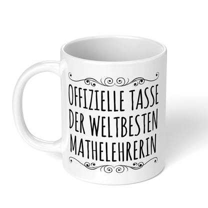 CupHaven® Mathelehrer Tasse - Weltbeste Mathelehrerin - Geschenk für Mathelehrer und Mathelehrerinnen