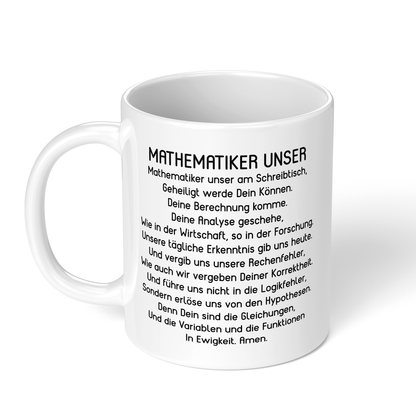 CupHaven® Mathematiker Tasse - "Mathematiker Unser"-Gebet - Geschenk für Mathematiker und Mathematikerinnen