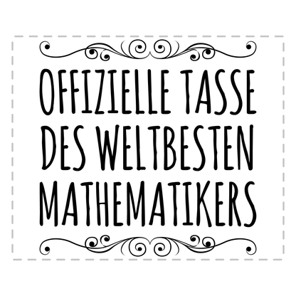 Mathematiker Tasse - Weltbester Mathematiker (Mathe, Mathematik, Geschenk)