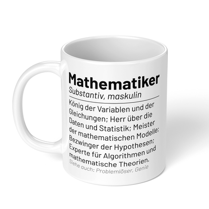 CupHaven® Mathematiker Tasse - Wörterbuch "Mathematiker" - Geschenk für Mathematiker und Mathematikerinnen