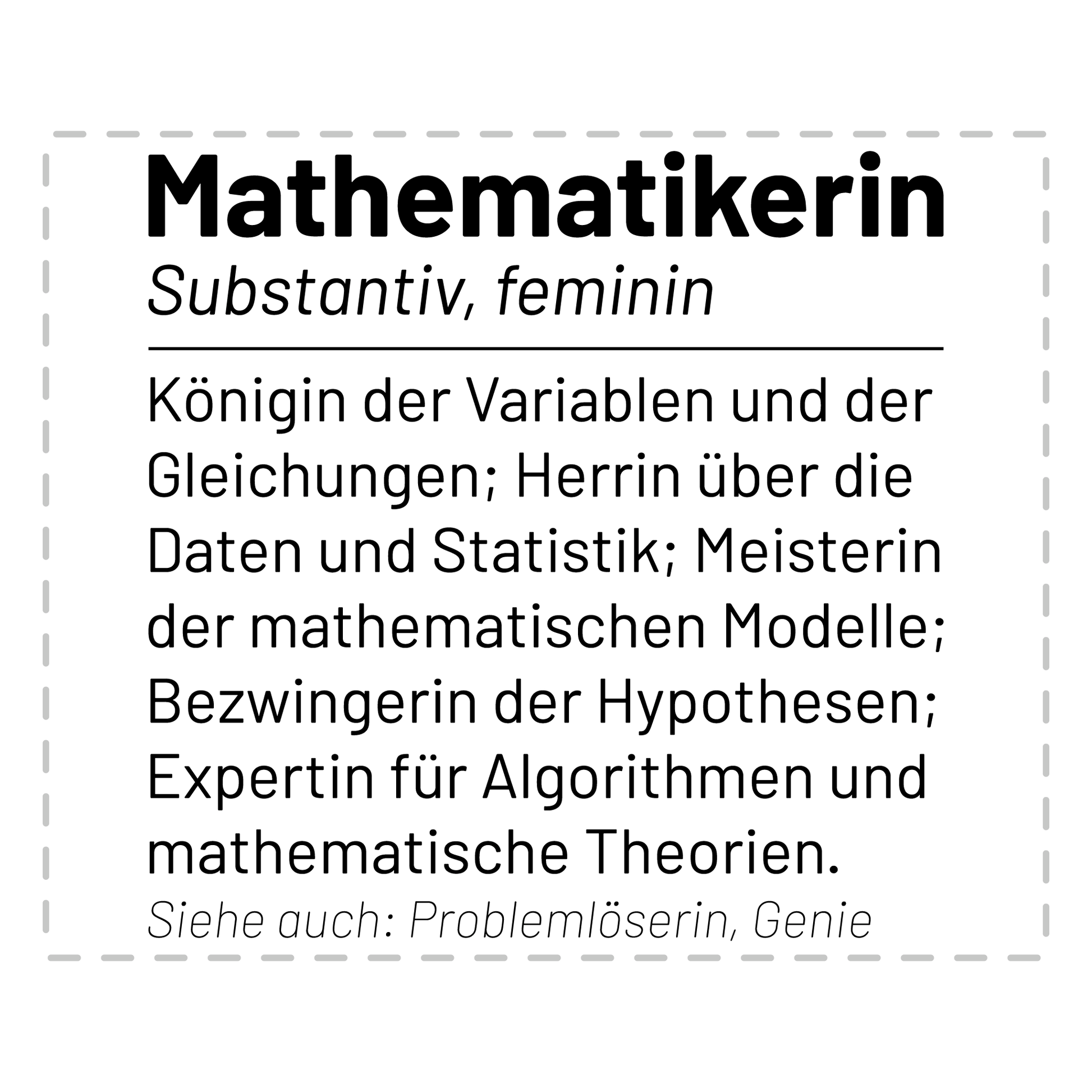 Mathematiker Tasse - Wörterbucheintrag: Mathematikerin (Mathe, Mathematik, Geschenk)