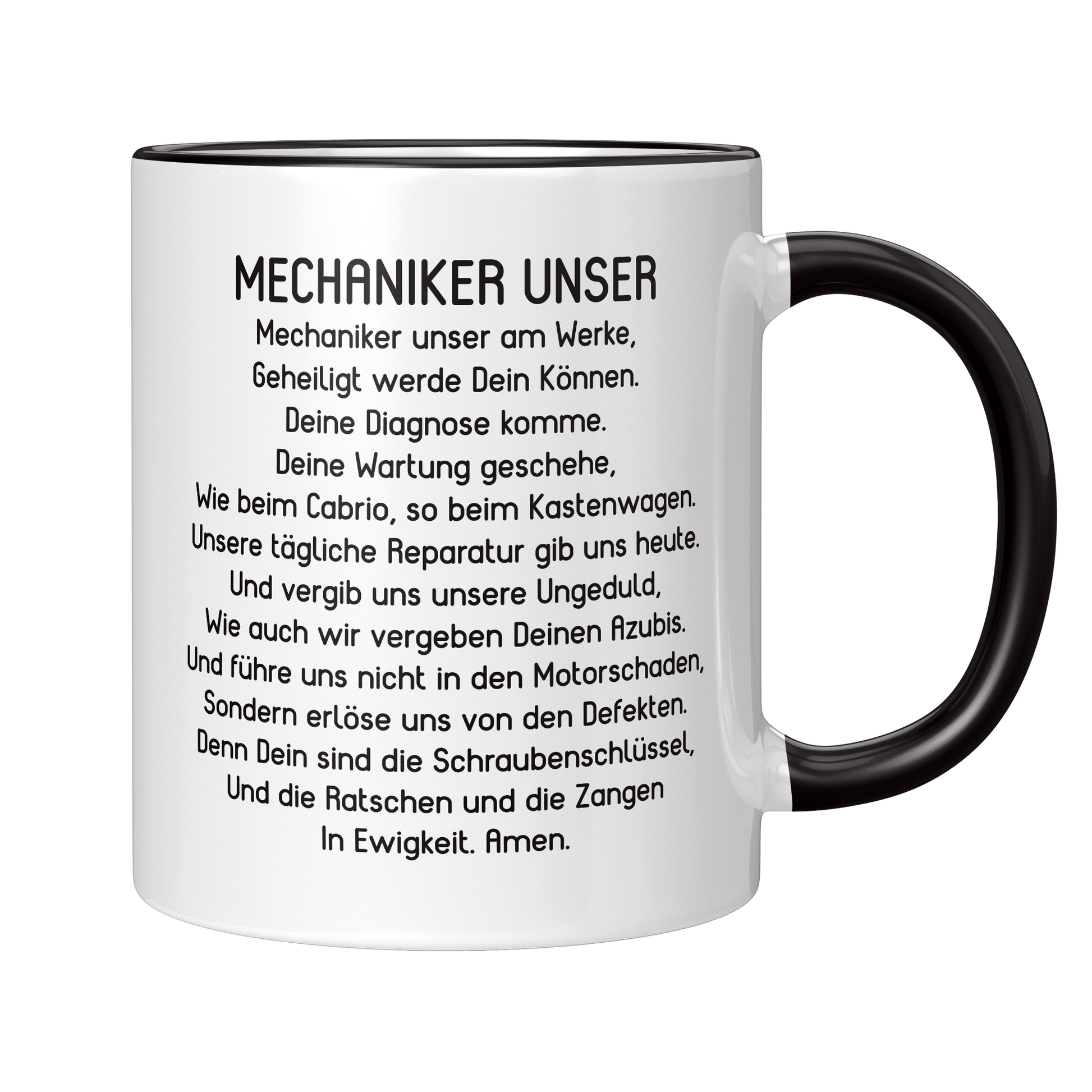 Mechaniker Tasse - "Mechaniker Unser" Gebet (KFZ-Mechaniker, Geschenk)