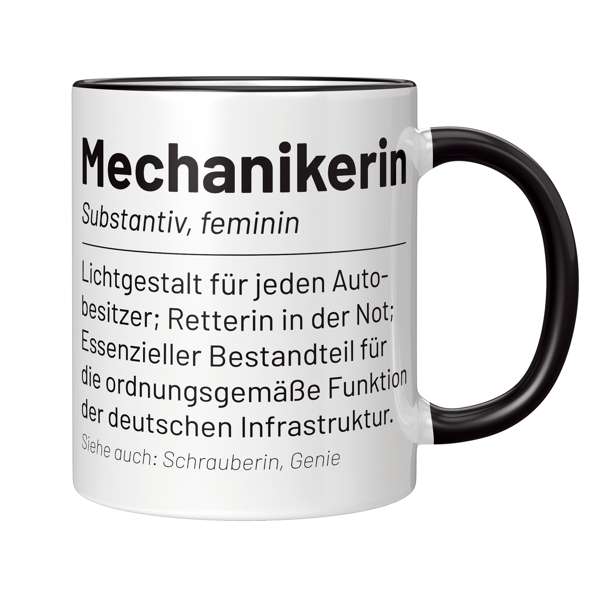 Mechaniker Tasse - Wörterbucheintrag: "Mechanikerin" (KFZ-Mechaniker, Geschenk)