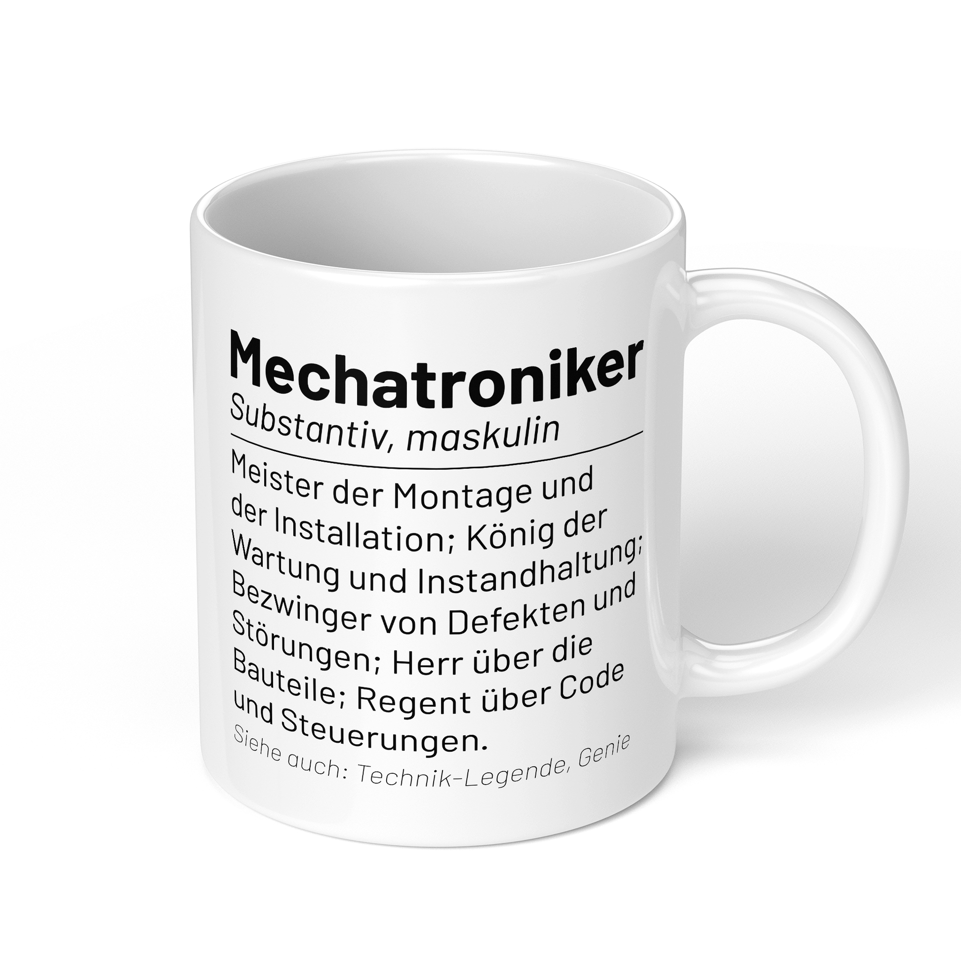 CupHaven® Mechatroniker Tasse - Wörterbuch "Mechatroniker" - Geschenk für Mechatroniker und Mechatronikerinnen