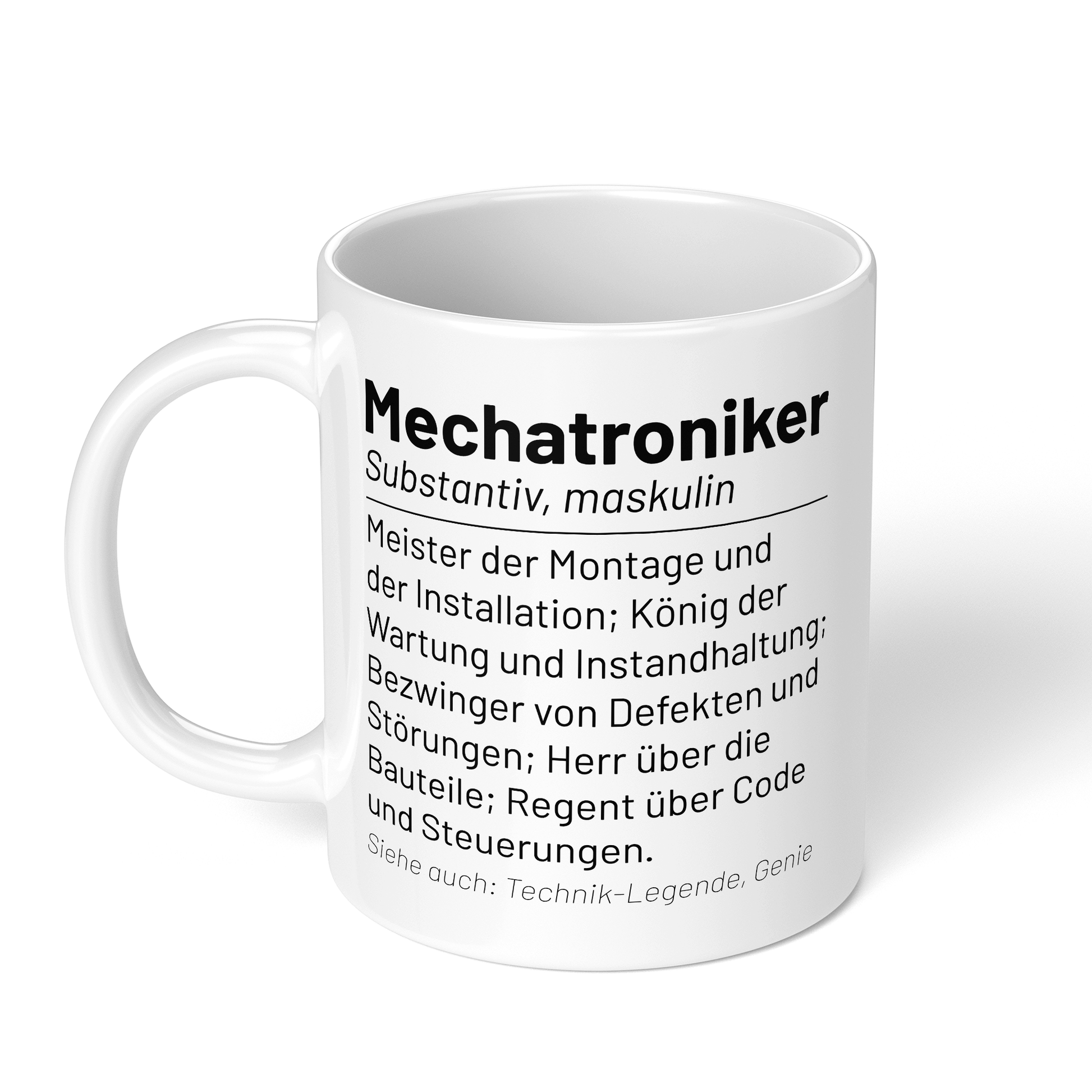 CupHaven® Mechatroniker Tasse - Wörterbuch "Mechatroniker" - Geschenk für Mechatroniker und Mechatronikerinnen