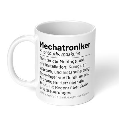 CupHaven® Mechatroniker Tasse - Wörterbuch "Mechatroniker" - Geschenk für Mechatroniker und Mechatronikerinnen