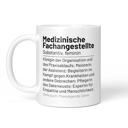 CupHaven® MFA Tasse - Wörterbuch "Medizinische Fachangestellte" - Geschenk für Medizinische Fachangestellte und Arzthelferinnen