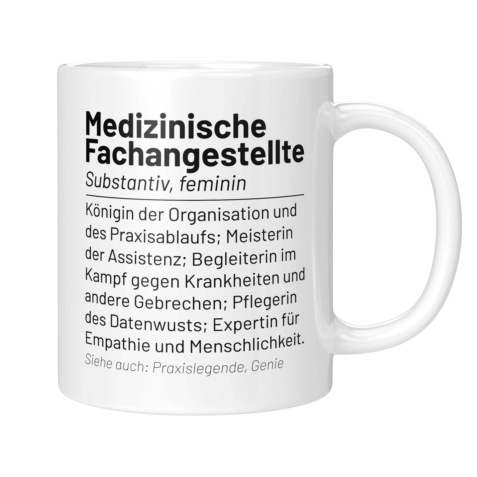 CupHaven® MFA Tasse - Wörterbuch "Medizinische Fachangestellte" - Geschenk für Medizinische Fachangestellte und Arzthelferinnen