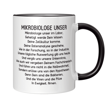 Mikrobiologie Tasse Mikrobiologe Unser Gebet