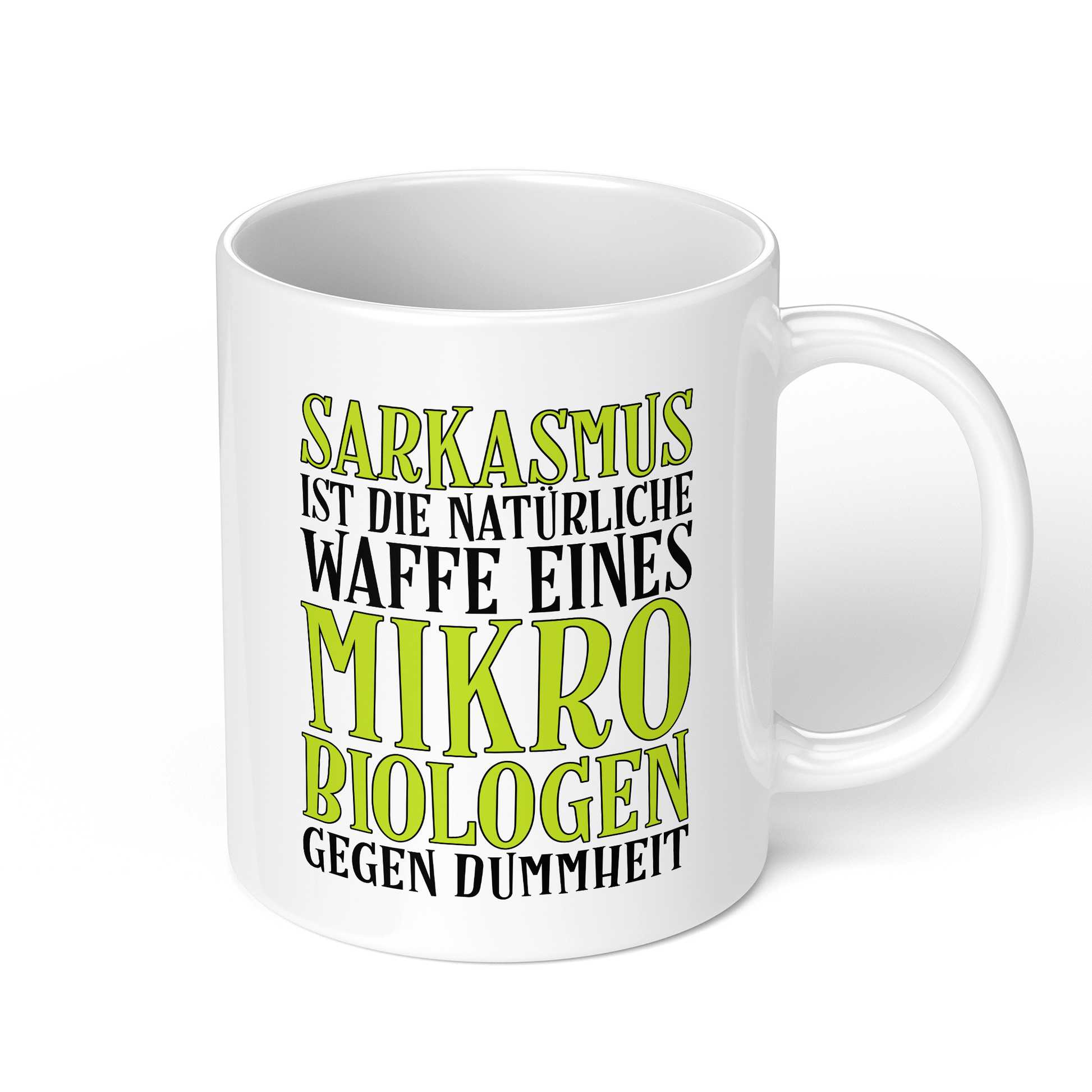 CupHaven® Mikrobiologie Tasse - Sarkasmus eines Mikrobiologen - Geschenk für Mikrobiologen und Mikrobiologinnen