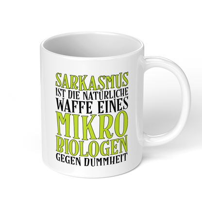 CupHaven® Mikrobiologie Tasse - Sarkasmus eines Mikrobiologen - Geschenk für Mikrobiologen und Mikrobiologinnen