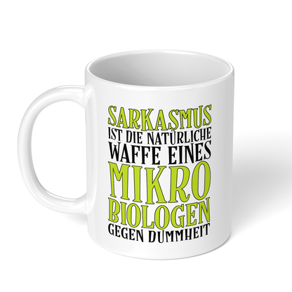CupHaven® Mikrobiologie Tasse - Sarkasmus eines Mikrobiologen - Geschenk für Mikrobiologen und Mikrobiologinnen
