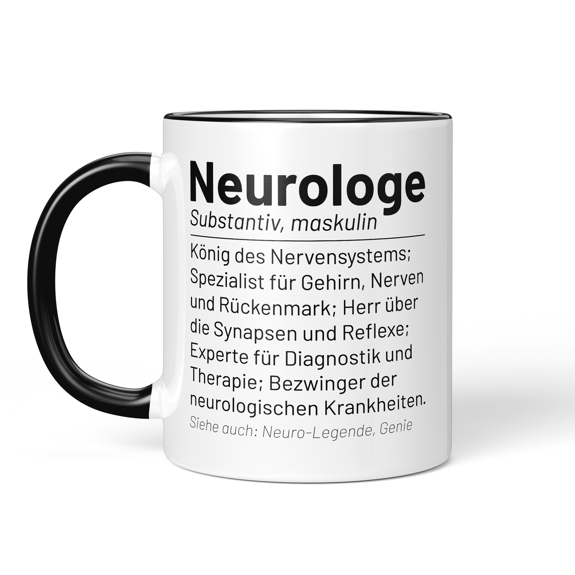 CupHaven® Neurologie Tasse - Wörterbuch "Neurologe" - Geschenk für Neurologen und Neurologinnen