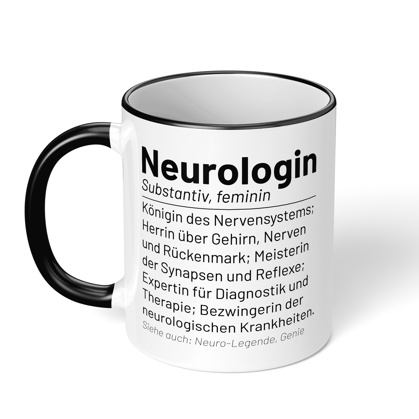 CupHaven® Neurologie Tasse - Wörterbuch "Neurologin" - Geschenk für Neurologen und Neurologinnen
