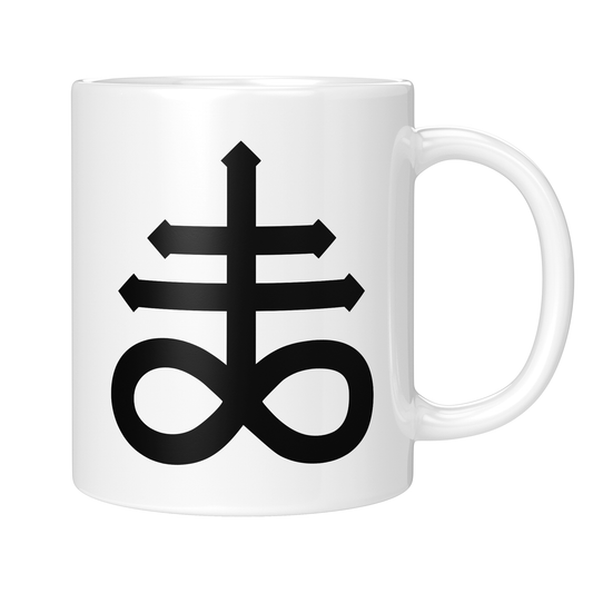 CupHaven® Okkultismus Tasse - Leviathan-Kreuz - Geschenk für Fans von Esoterik, Satanismus und dem Okkulten