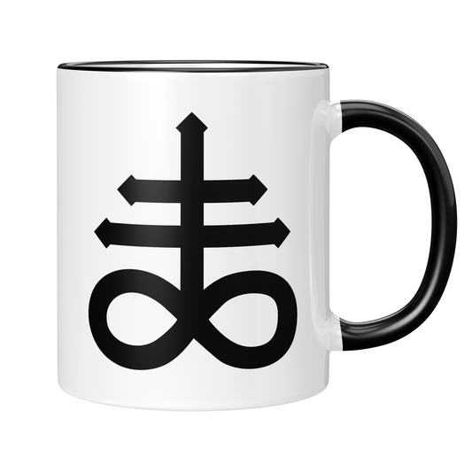 CupHaven® Okkultismus Tasse - Leviathan-Kreuz - Geschenk für Fans von Esoterik, Satanismus und dem Okkulten