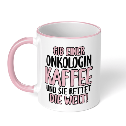 CupHaven® Onkologie Tasse - Gib einer Onkologin Kaffee - Geschenk für Onkologen und Onkologinnen