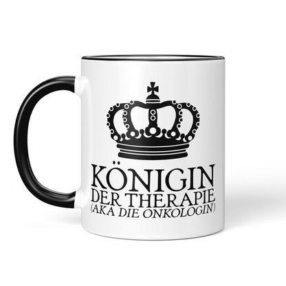 CupHaven® Onkologie Tasse - Königin der Therapie (aka die Onkologin) - Geschenk für Onkologen und Onkologinnen